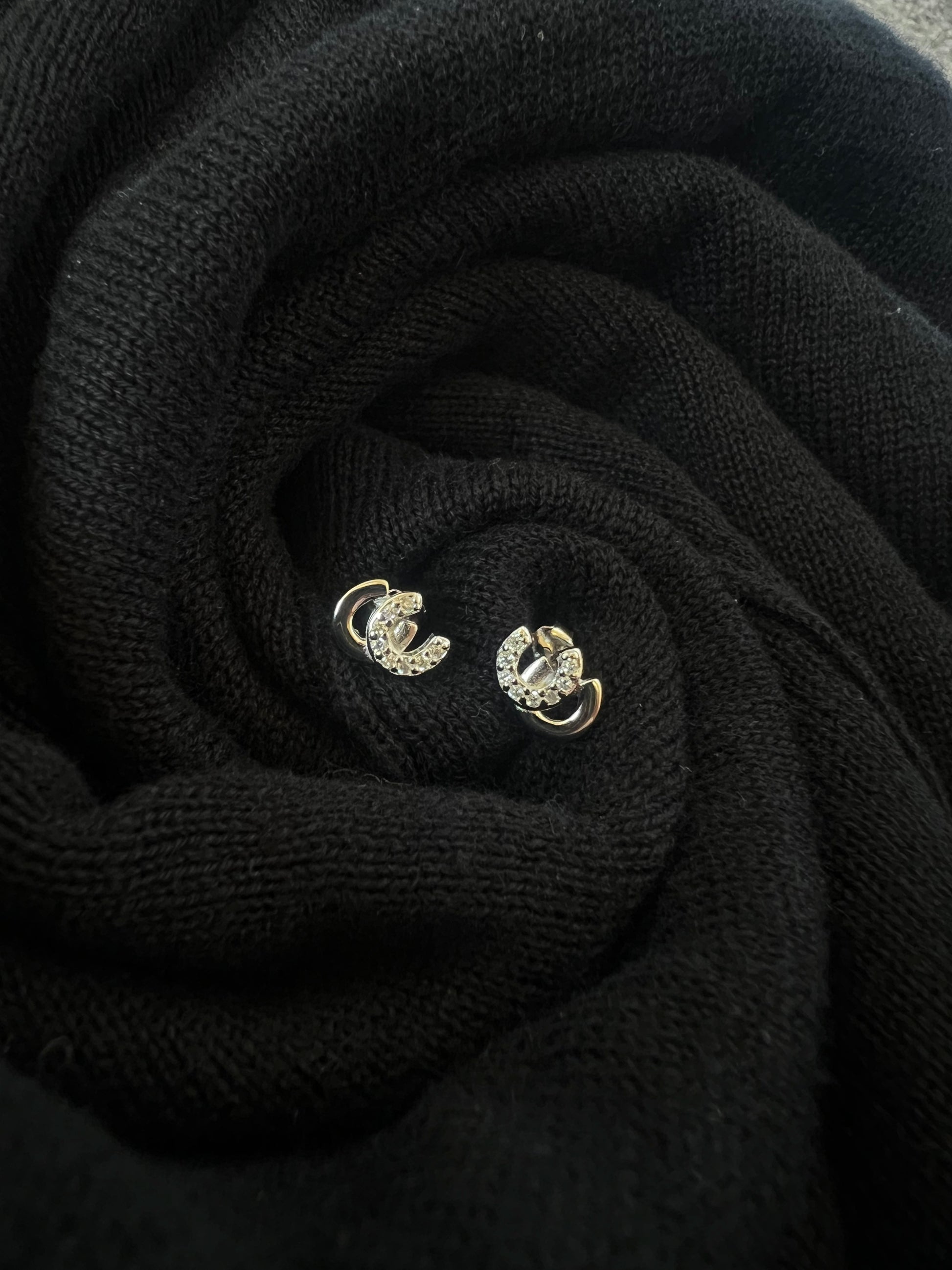 Double Horseshoe Stud Earrings